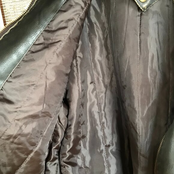Arizona Leather Biker Jacket w/Stripes: Brown Pebbled, Fully Lined, Men’s XL - Picture 11 of 12